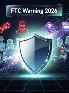 FTC 2026 warning shield protecting online users from new cyber scams