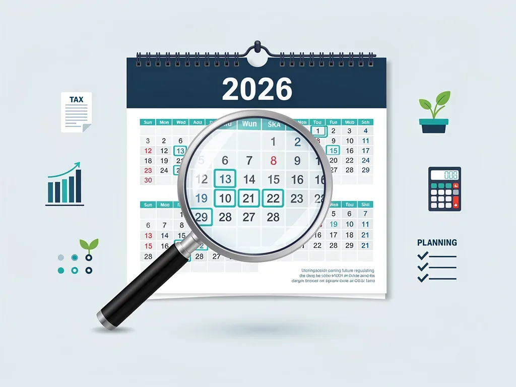 Calendar highlighting 2026 for proactive tax and estate planning strategies