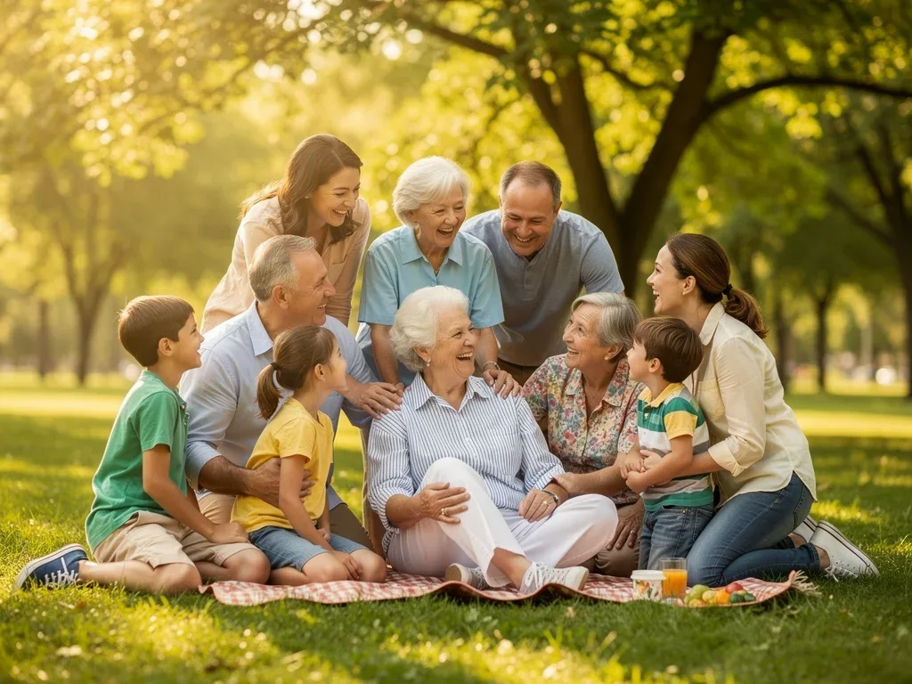 Multi-generational family enjoying time together, symbolizing future protection