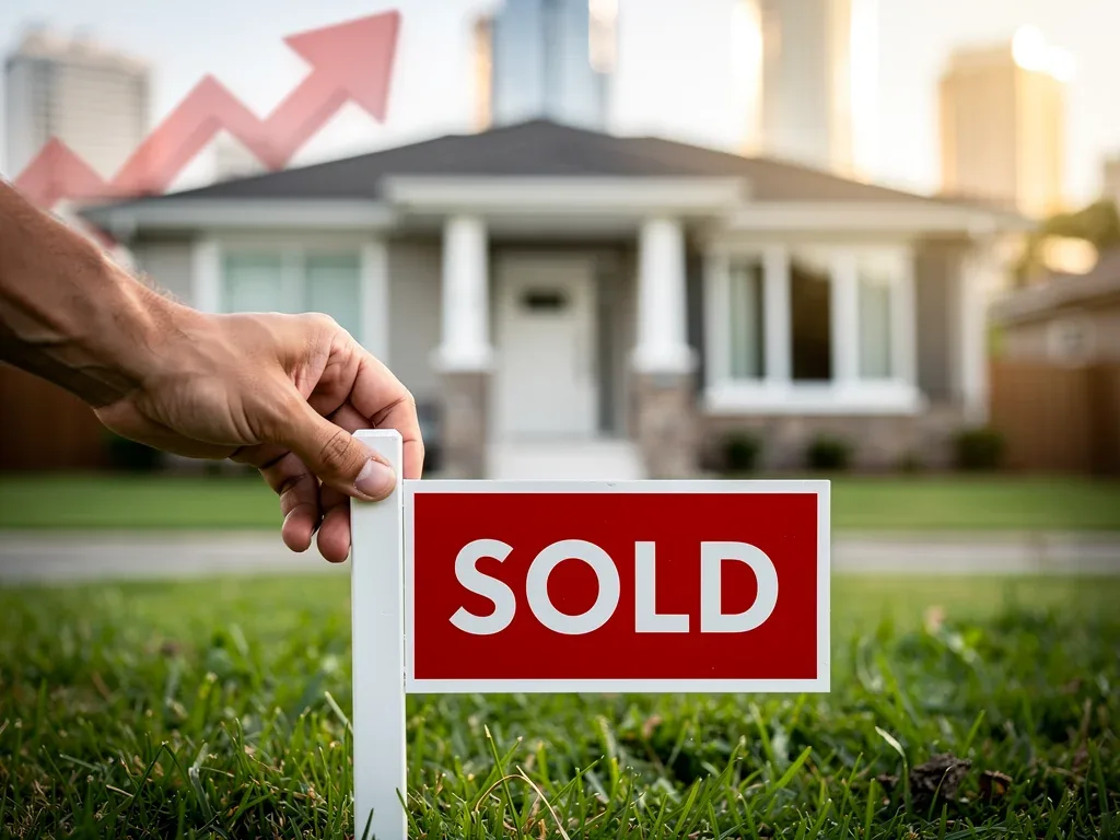 Sold sign in front of a house, symbolizing market activity despite rising interest rates.